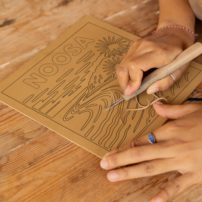 Cities Linoprint-Style Art (c129)