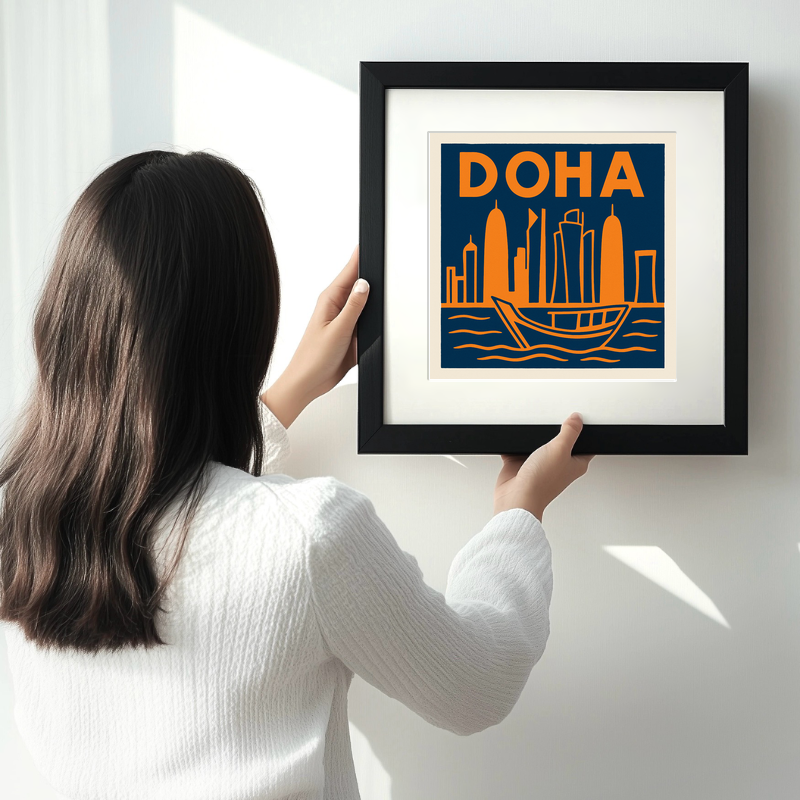 Cities Linoprint-Style Art (c204)