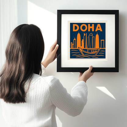 Cities Linoprint-Style Art (c204)