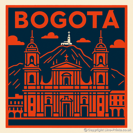 Cities Linoprint-Style Art (c232)