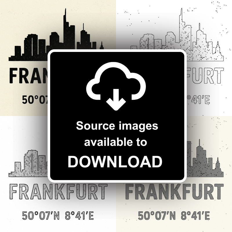 Place Coordinates Linoprint-Style Art (c311)