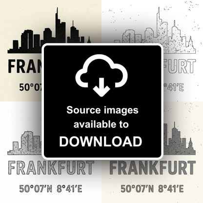 Place Coordinates Linoprint-Style Art (c311)