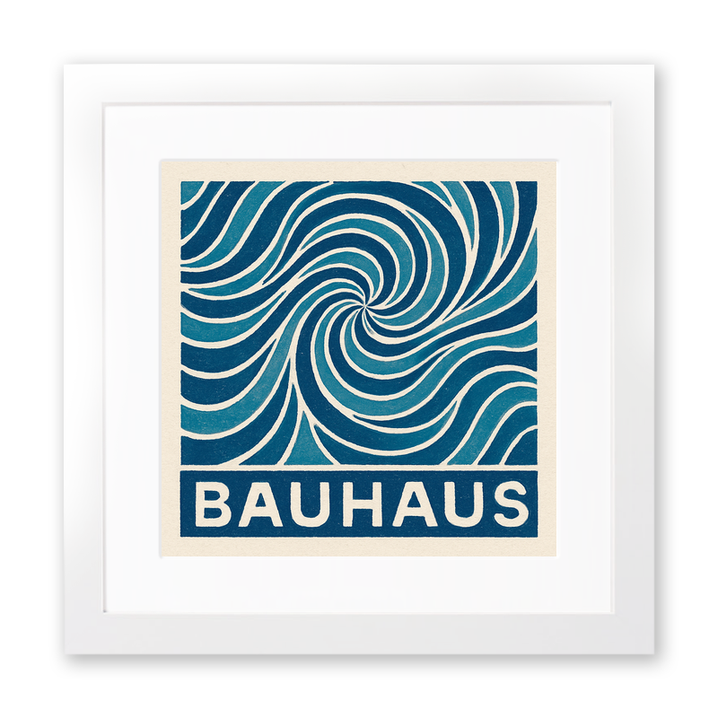Bauhaus Design Linoprint-Style Art (c484)