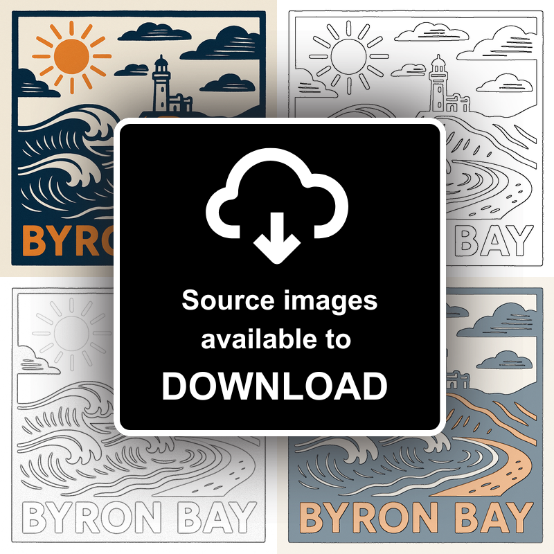 Cities Linoprint-Style Art (c223)