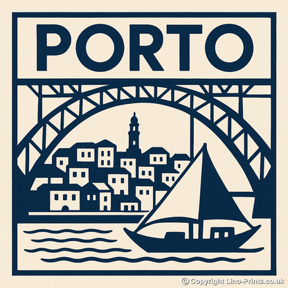 Cities Linoprint-Style Art (c115)