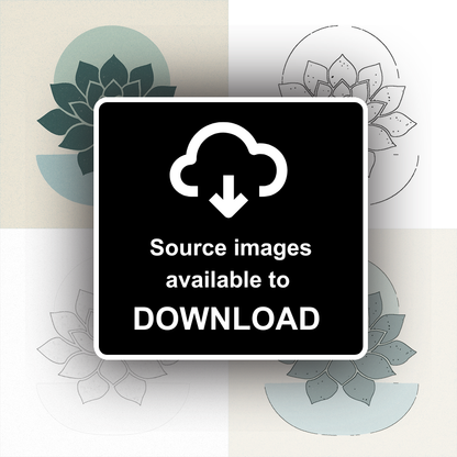 Flowers and Plants Linoprint-Style Art (c519)