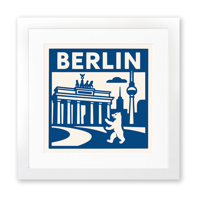 Cities Linoprint-Style Art (c234)