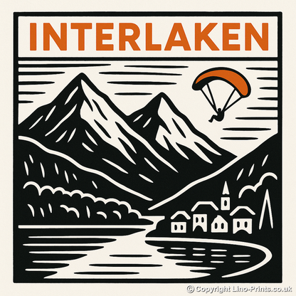 Cities Linoprint-Style Art (c178)