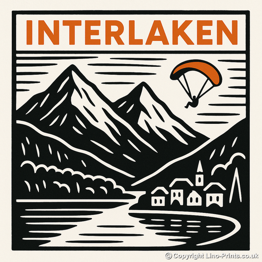 Cities Linoprint-Style Art (c178)