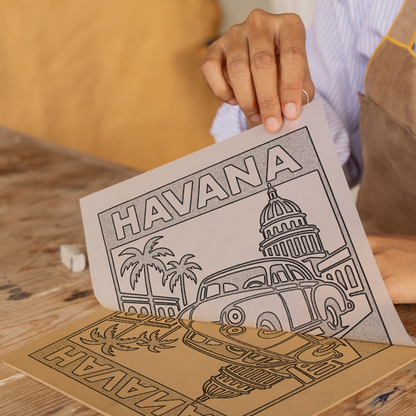 Cities Linoprint-Style Art (c186)