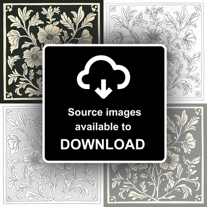 Primrose Linoprint-Style Art (1737-1)