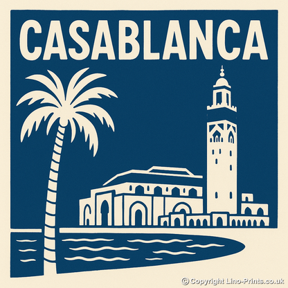 Cities Linoprint-Style Art (c217)