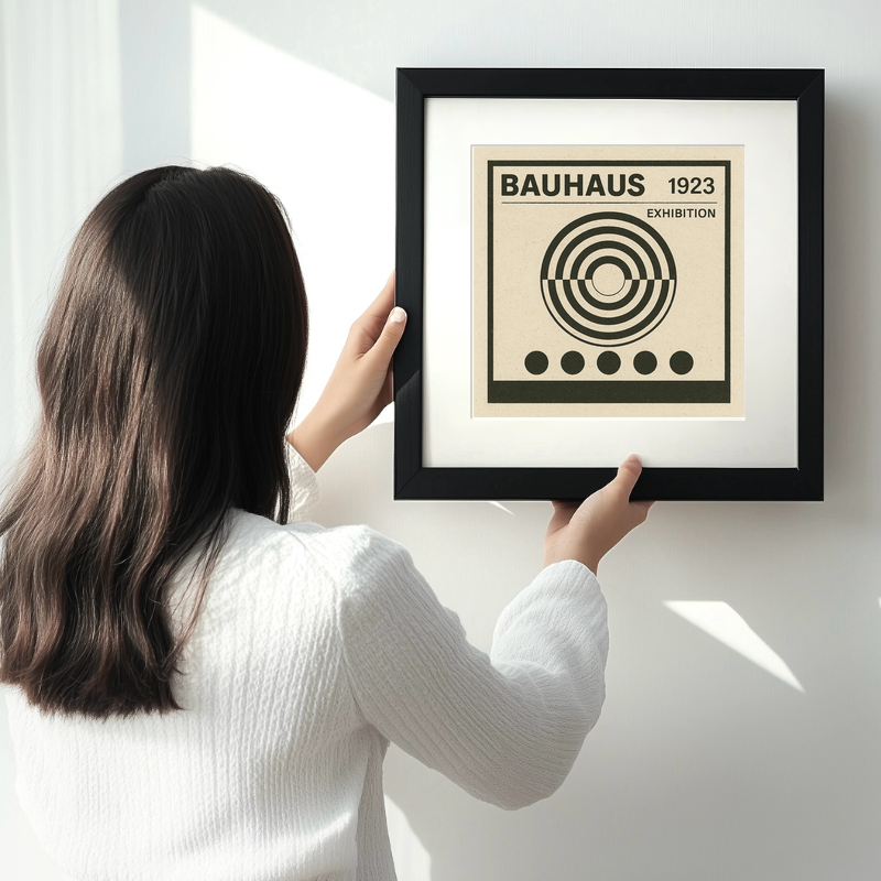 Bauhaus Design Linoprint-Style Art (c474)