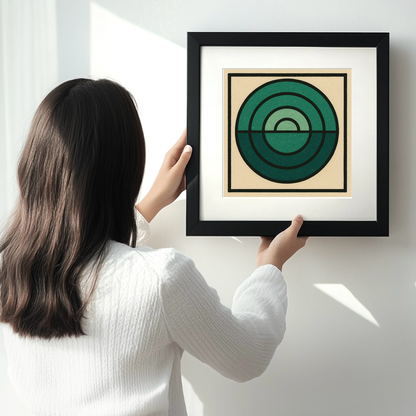 Bauhaus Design Linoprint-Style Art (c469)