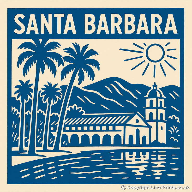 Cities Linoprint-Style Art (c98)