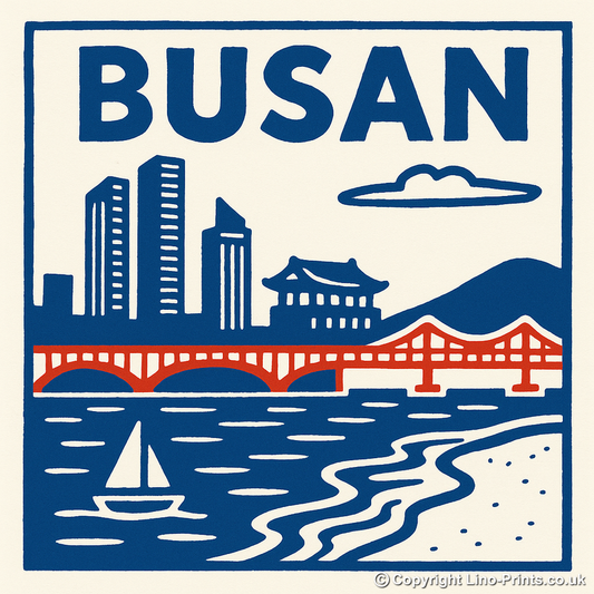 Cities Linoprint-Style Art (c224)