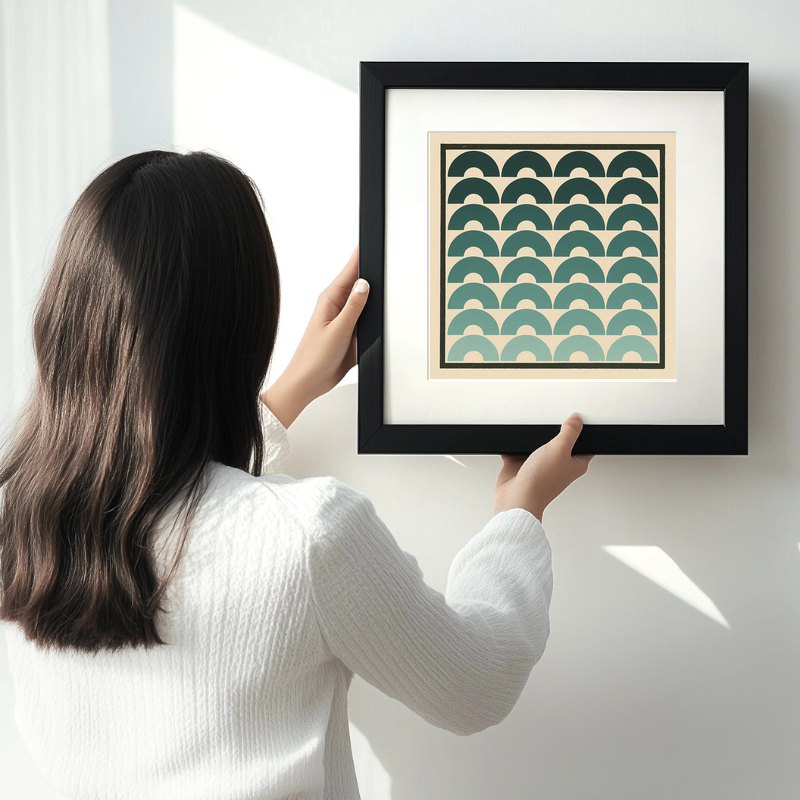 Bauhaus Design Linoprint-Style Art (c412)