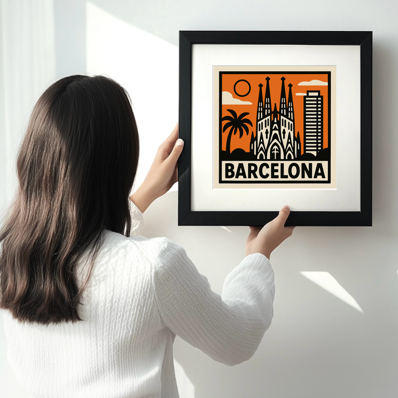 Cities Linoprint-Style Art (c238)