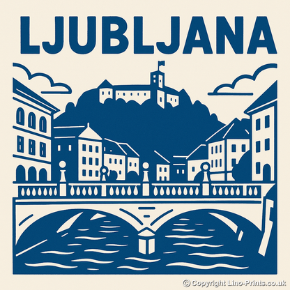 Cities Linoprint-Style Art (c161)