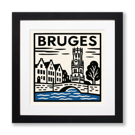 Cities Linoprint-Style Art (c226)