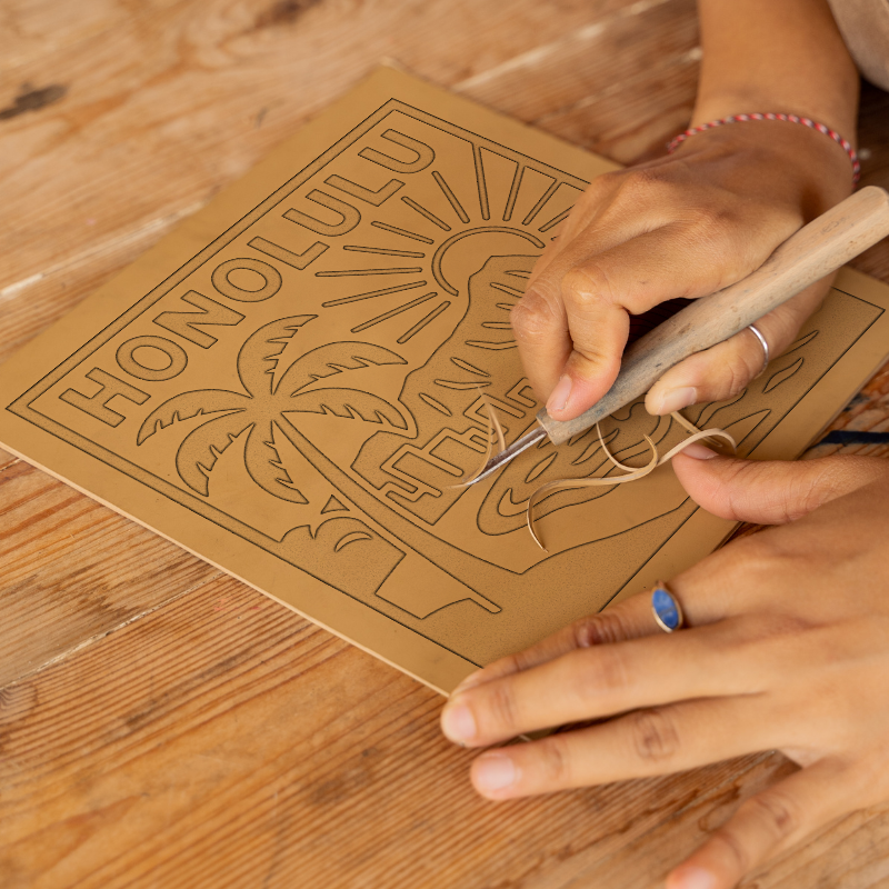 Cities Linoprint-Style Art (c180)