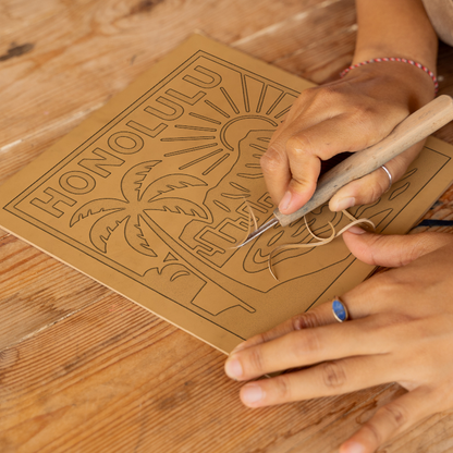 Cities Linoprint-Style Art (c180)