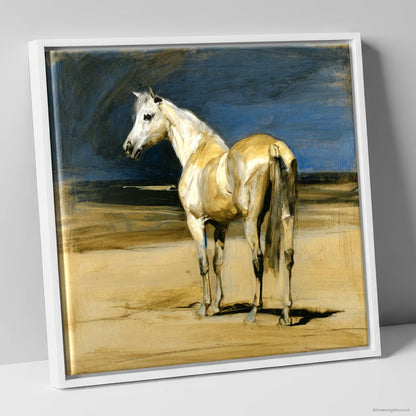 Framed Canvas White Frame