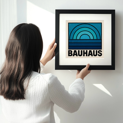 Bauhaus Design Linoprint-Style Art (c466)