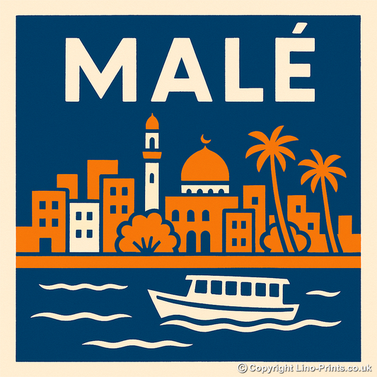 Cities Linoprint-Style Art (c154)