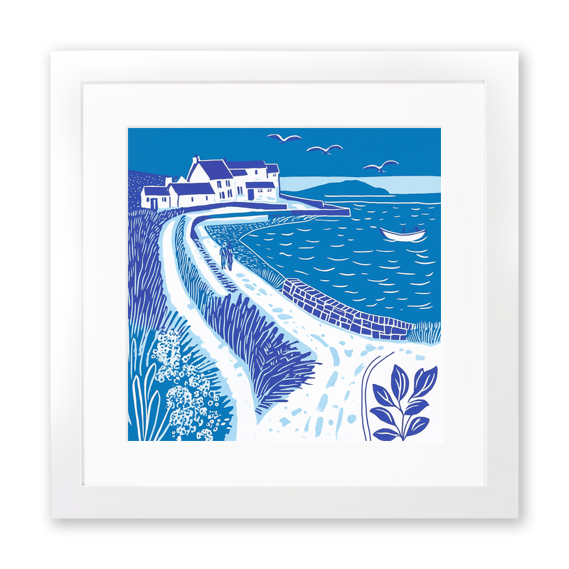 Porthcawl, Bridgend Linoprint-Style Art (1100-1)