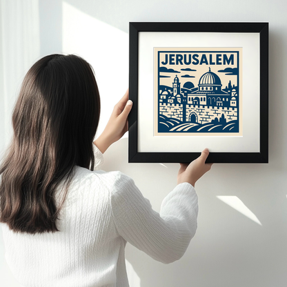 Cities Linoprint-Style Art (c174)