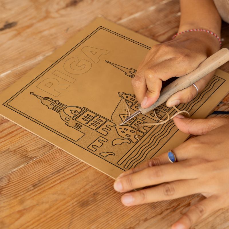 Cities Linoprint-Style Art (c107)