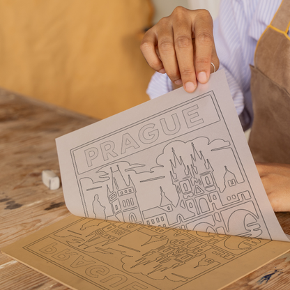 Cities Linoprint-Style Art (c114)
