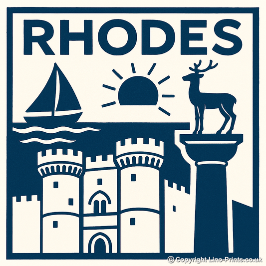 Cities Linoprint-Style Art (c108)