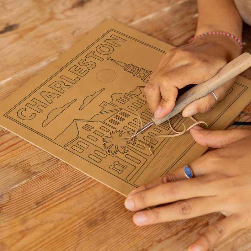 Cities Linoprint-Style Art (c215)