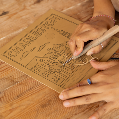 Cities Linoprint-Style Art (c215)