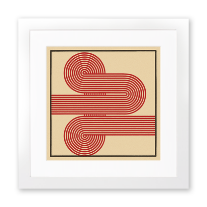 Bauhaus Design Linoprint-Style Art (c456)