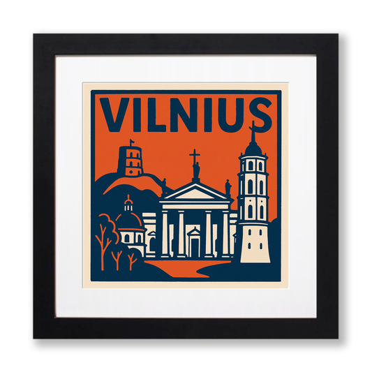 Cities Linoprint-Style Art (c59)