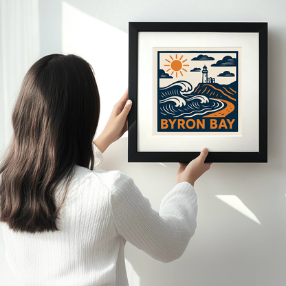 Cities Linoprint-Style Art (c223)