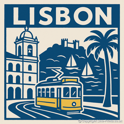 Cities Linoprint-Style Art (c162)