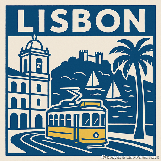 Cities Linoprint-Style Art (c162)