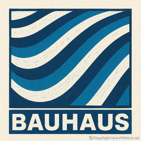 Bauhaus Design Linoprint-Style Art (c425)