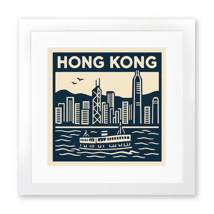 Cities Linoprint-Style Art (c181)