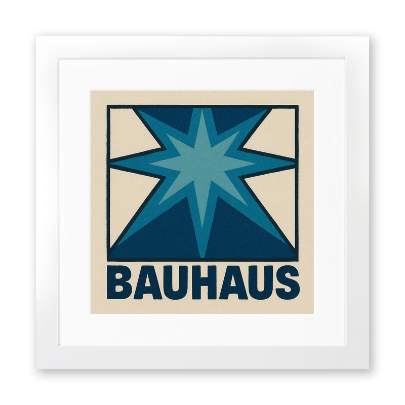 Bauhaus Design Linoprint-Style Art (c482)