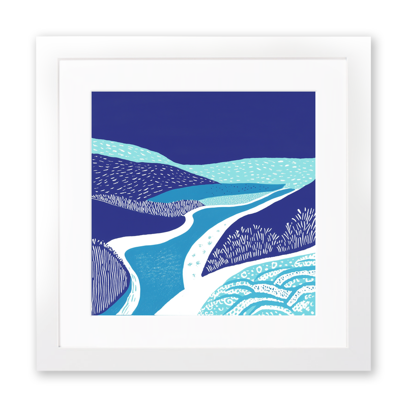 Fractal-inspired Linoprint-Style Art (829-1)