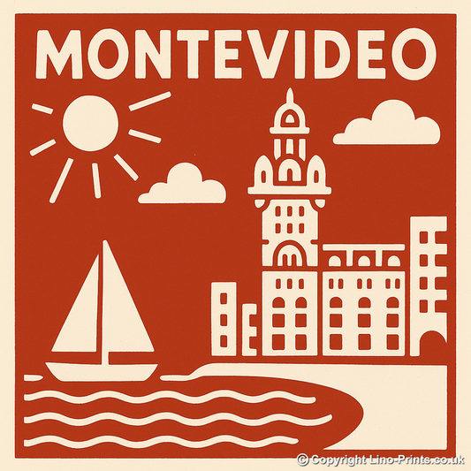 Cities Linoprint-Style Art (c143)