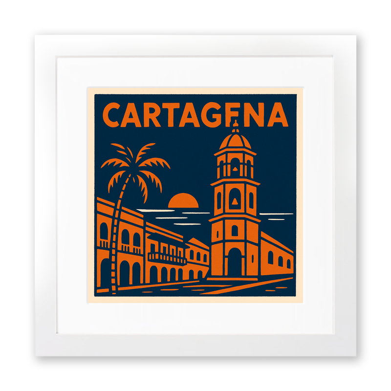 Cities Linoprint-Style Art (c218)