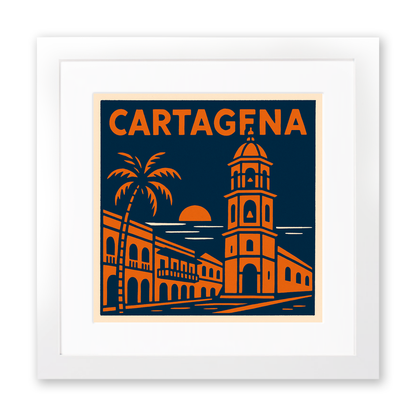 Cities Linoprint-Style Art (c218)