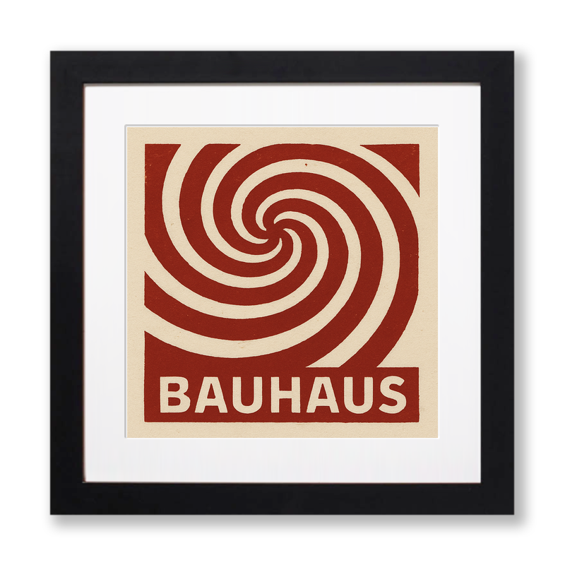Bauhaus Design Linoprint-Style Art (c488)