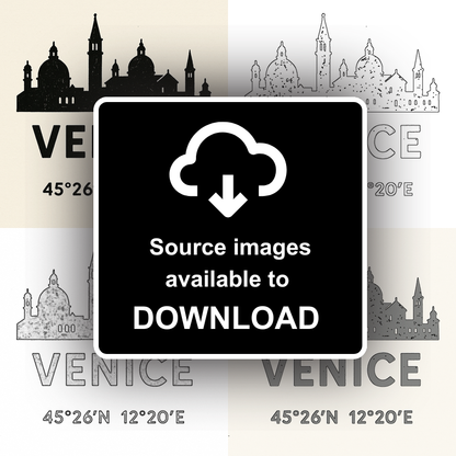 Place Coordinates Linoprint-Style Art (c269)